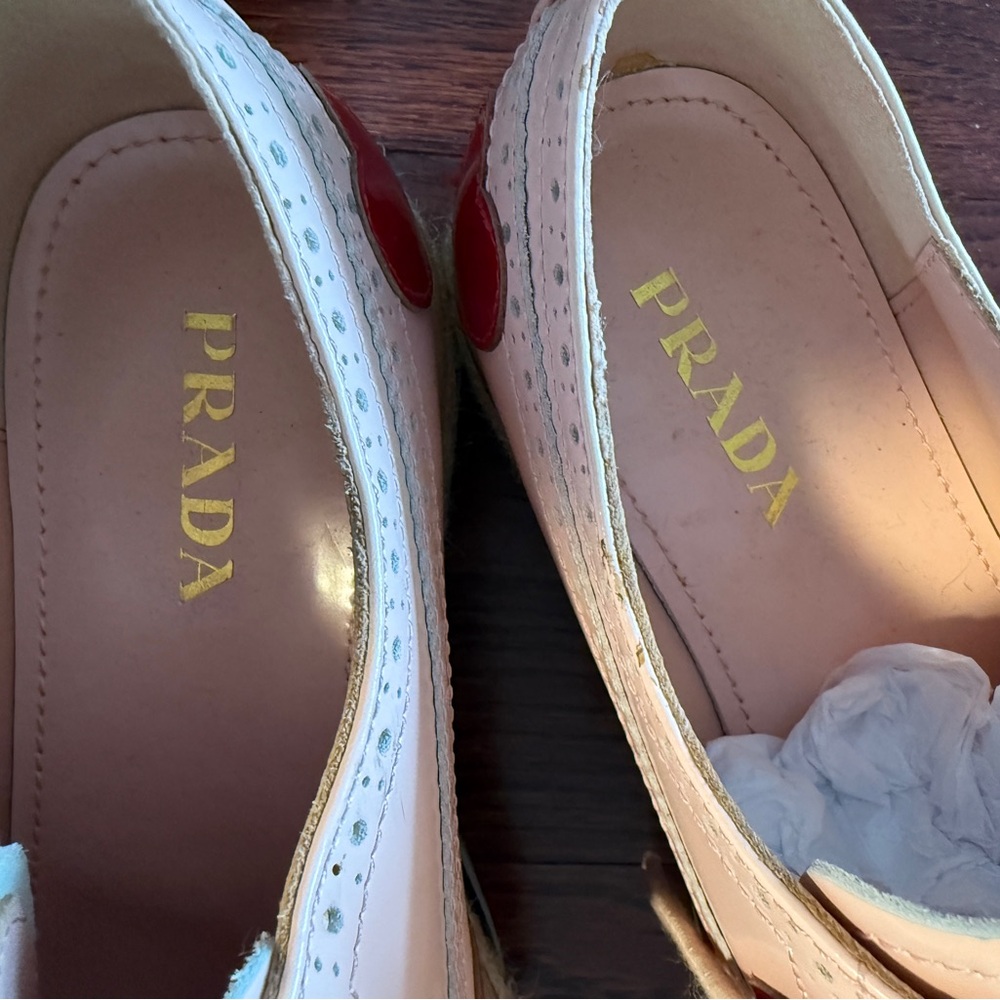 Prada Pink and Red Heart Platform Shoes - Picture 4 of 4
